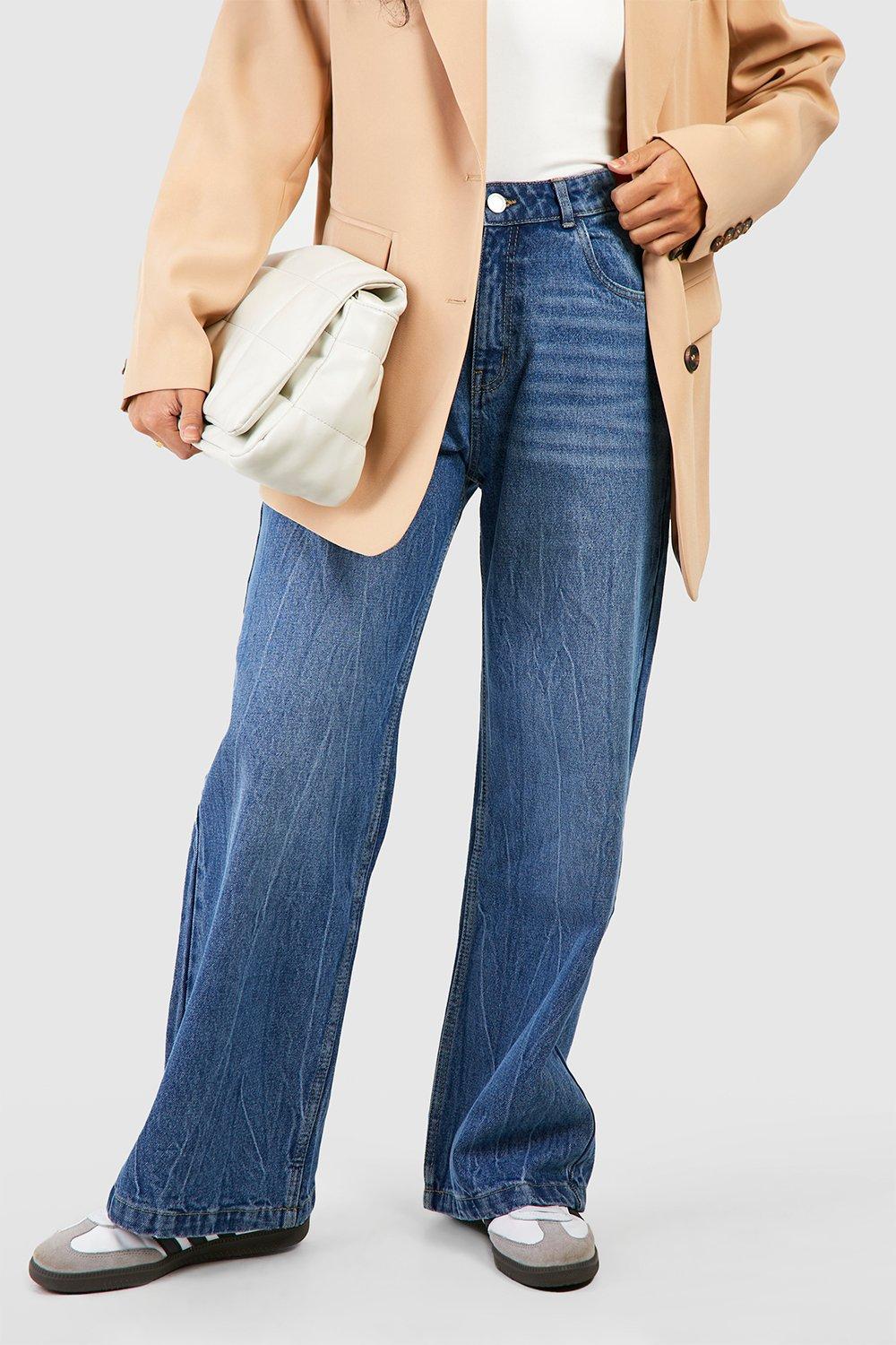 Mid blue best sale straight leg jeans